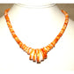 Navajo Orange Spiny Oyster Heishi Necklace Rolled Beads 