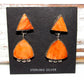 Navajo Orange Spiny Oyster Sterling Silver Dangle Statement 