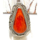 Navajo Orange Spiny Ring Size 8.5 Sterling Silver Native 