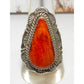 Navajo Orange Spiny Ring Size 8.5 Sterling Silver Native 