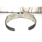 Navajo Orange Spiny Stacker Cuff Bracelet Sand Cast Sterling