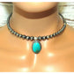 Navajo Pearls Adjustable Choker Necklace Sterling Silver