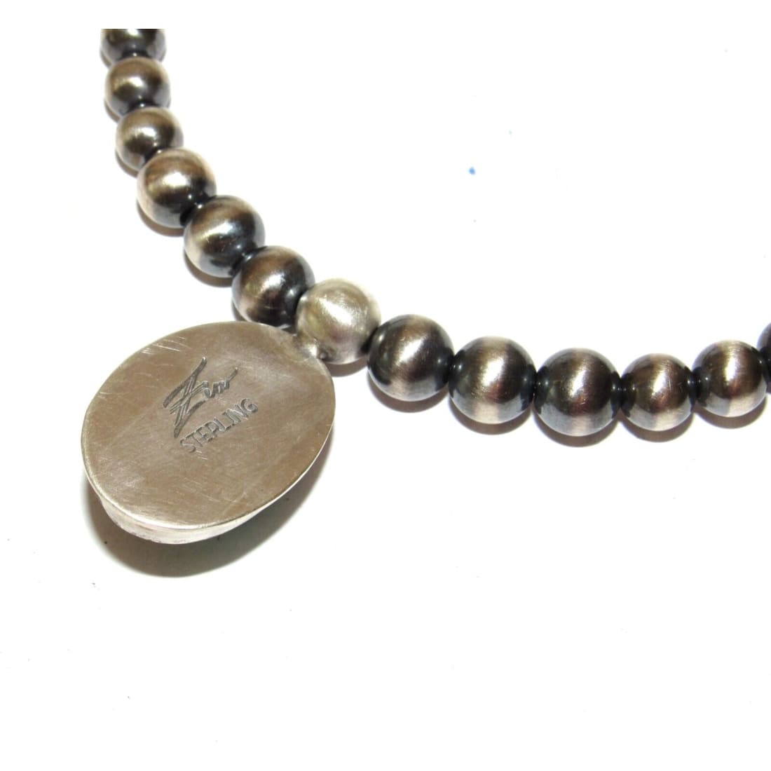 Navajo Pearls Adjustable Choker Necklace Sterling Silver