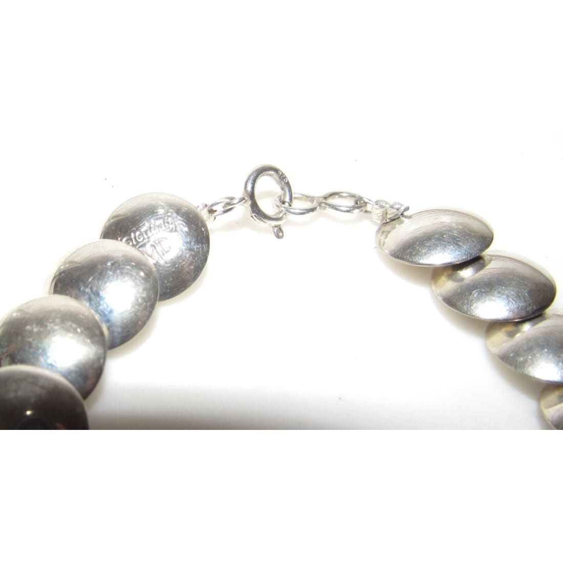 Navajo Pearls Bracelet Sterling Silver Pillow Beads Hand 