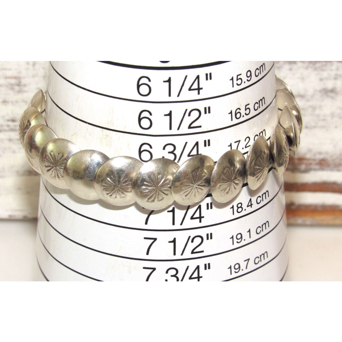 Navajo Pearls Bracelet Sterling Silver Pillow Beads Hand 