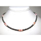 Navajo Pearls Choker Necklace Sterling Silver Pink Shell 16 
