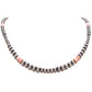 Navajo Pearls Choker Necklace Sterling Silver Pink Shell 18 