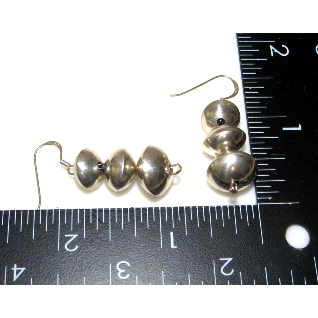Navajo Pearls Earrings Sterling Silver Native American Handmade