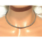 Navajo Pearls Necklace Sterling Silver Choker Necklace 16L -