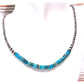 Navajo Pearls Necklace Sterling Silver Kingman Turquoise 