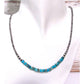 Navajo Pearls Necklace Sterling Silver Kingman Turquoise 
