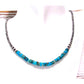 Navajo Pearls Necklace Sterling Silver Kingman Turquoise 
