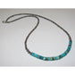 Navajo Pearls Necklace Sterling Silver Kingman Turquoise 