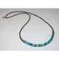 Navajo Pearls Necklace Sterling Silver Kingman Turquoise 