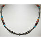 Navajo Pearls Necklace Sterling Silver Turquoise Orange 