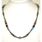 Navajo Pearls Necklace Sterling Silver Turquoise Orange 