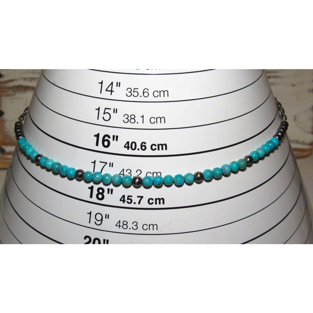 Navajo Pearls Turquoise Necklace Sterling Silver Choker