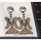 Navajo Peyote Bird Dangle Concho Earrings Royston Turquoise 