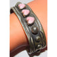 Navajo Pink Heart Shell Stacker Cuff Bracelet Chimney Butte 