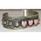 Navajo Pink Heart Shell Stacker Cuff Bracelet Chimney Butte 