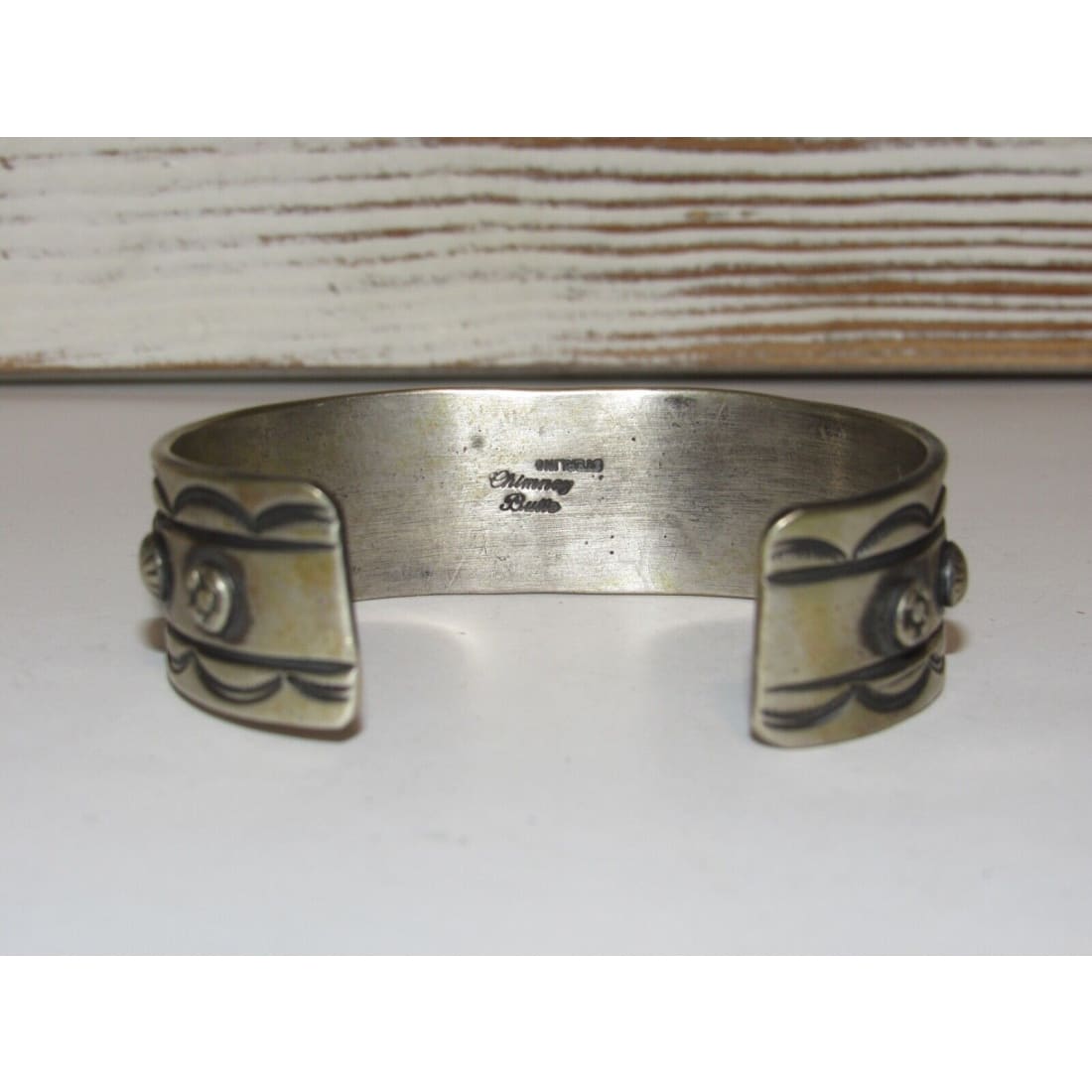 Navajo Pink Heart Shell Stacker Cuff Bracelet Chimney Butte 