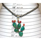 Navajo Prickly Pear Cactus Pendant Sterling Turquoise Red 