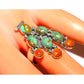 Navajo Prickly Pear Cactus Ring Sz 7.5 Sterling Silver 