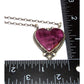 Navajo Purple Spiny Heart Bar Necklace Sterling Silver