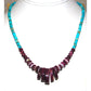 Navajo Purple Spiny Oyster Kingman Turquoise Heishi Necklace