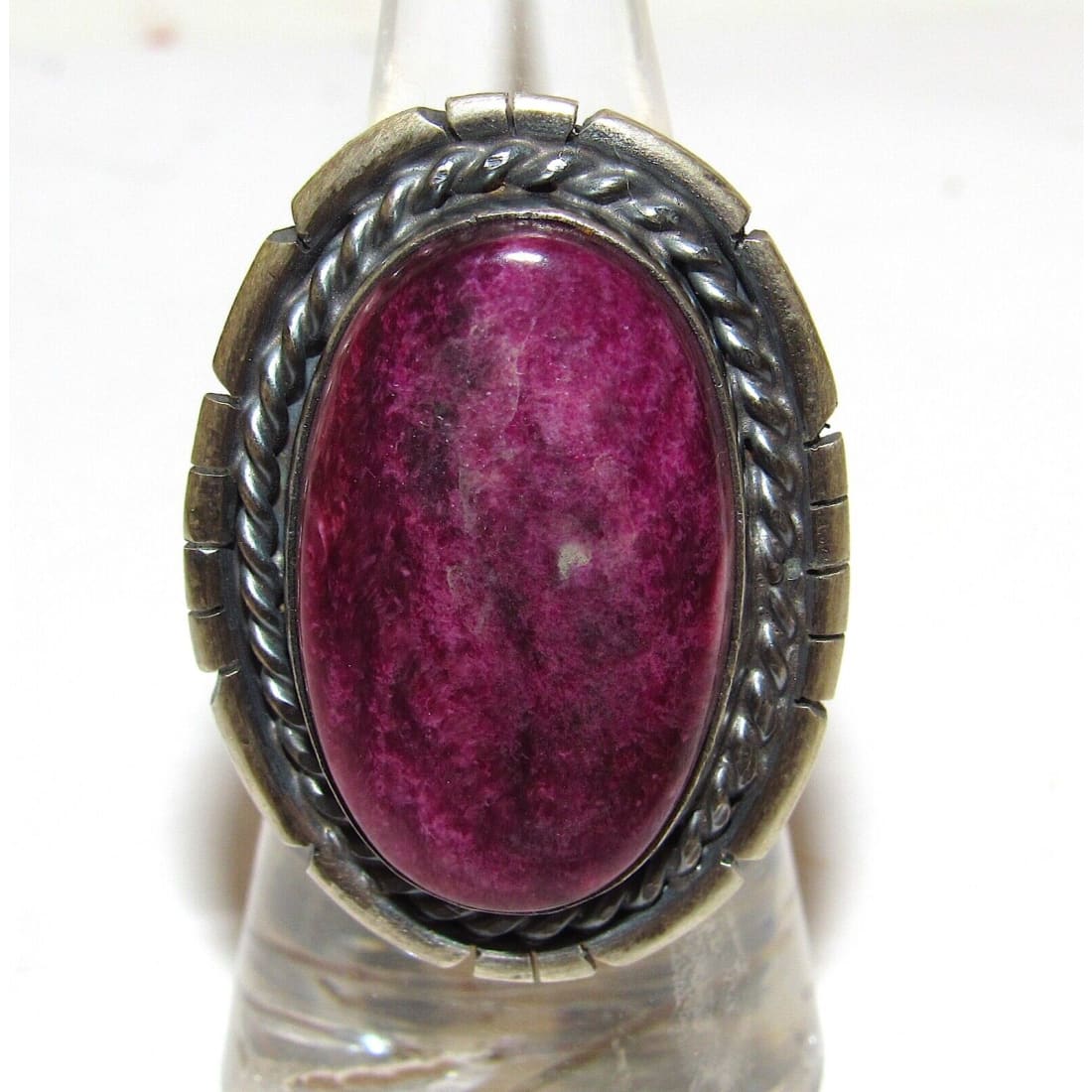 Navajo Purple Spiny Ring Size 7 Sterling Silver Native