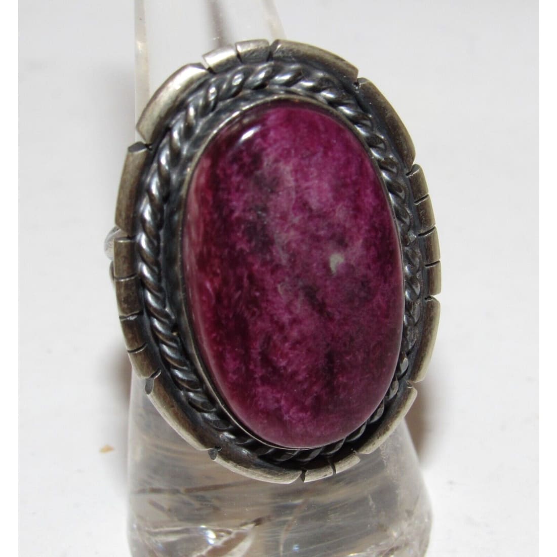 Navajo Purple Spiny Ring Size 7 Sterling Silver Native