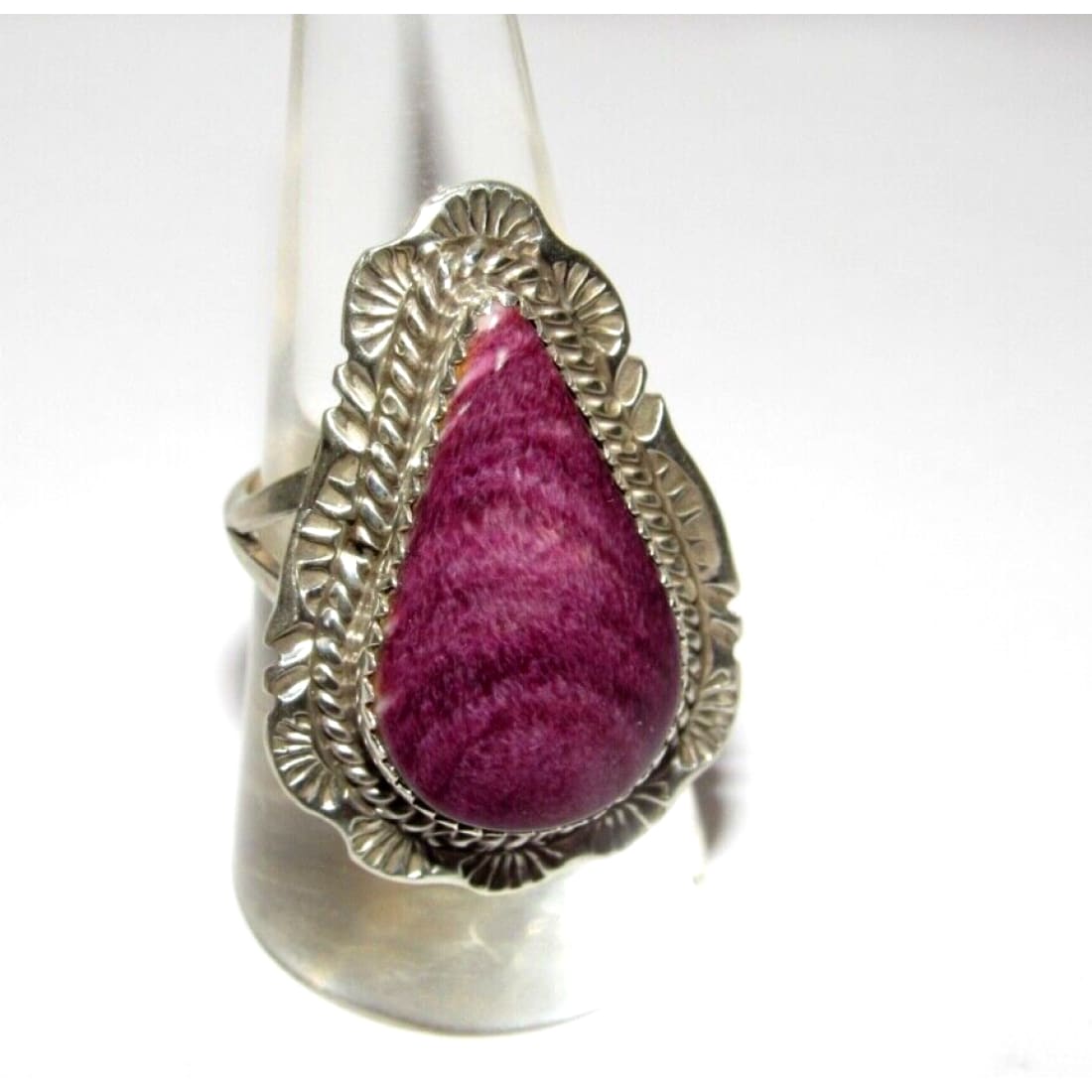 Navajo Purple Spiny Ring Size 8.5 Sterling Silver Native 