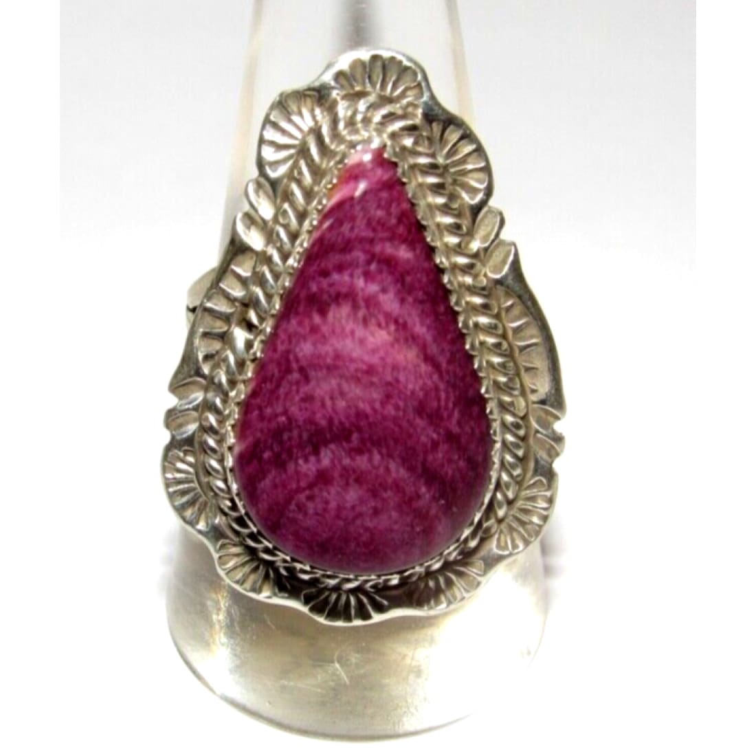 Navajo Purple Spiny Ring Size 8.5 Sterling Silver Native 