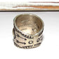 Navajo R.Willie Turquoise Heart Ring Sz 8 Sterling Silver 