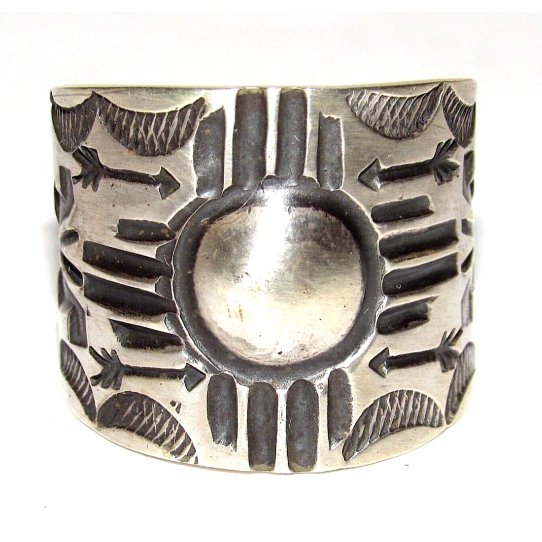 Navajo R.Willie Zia Ring Sz 14 Sterling Silver Signed Band 