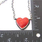Navajo Red Spiny Heart Bar Necklace Sterling Silver Native