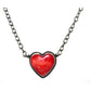 Navajo Red Spiny Heart Bar Necklace Sterling Silver Native