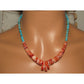 Navajo Red Spiny Oyster Kingman Turquoise Heishi Necklace