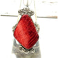 Navajo Red Spiny Ring Size 8 Sterling Silver Native American