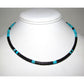 Navajo Rolled Jet & Turquoise Heishi Choker Necklace Native
