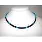 Navajo Rolled Jet & Turquoise Heishi Choker Necklace Native