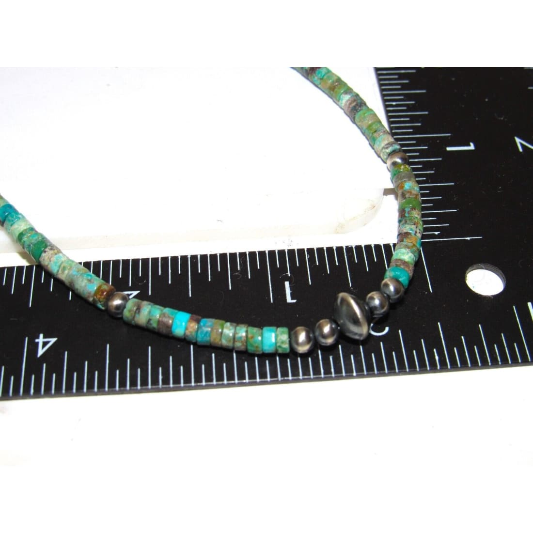 Navajo Rolled Turquoise & Navajo Pearls Heishi Choker