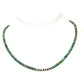 Navajo Rolled Turquoise & Sterling Beads Heishi Choker 