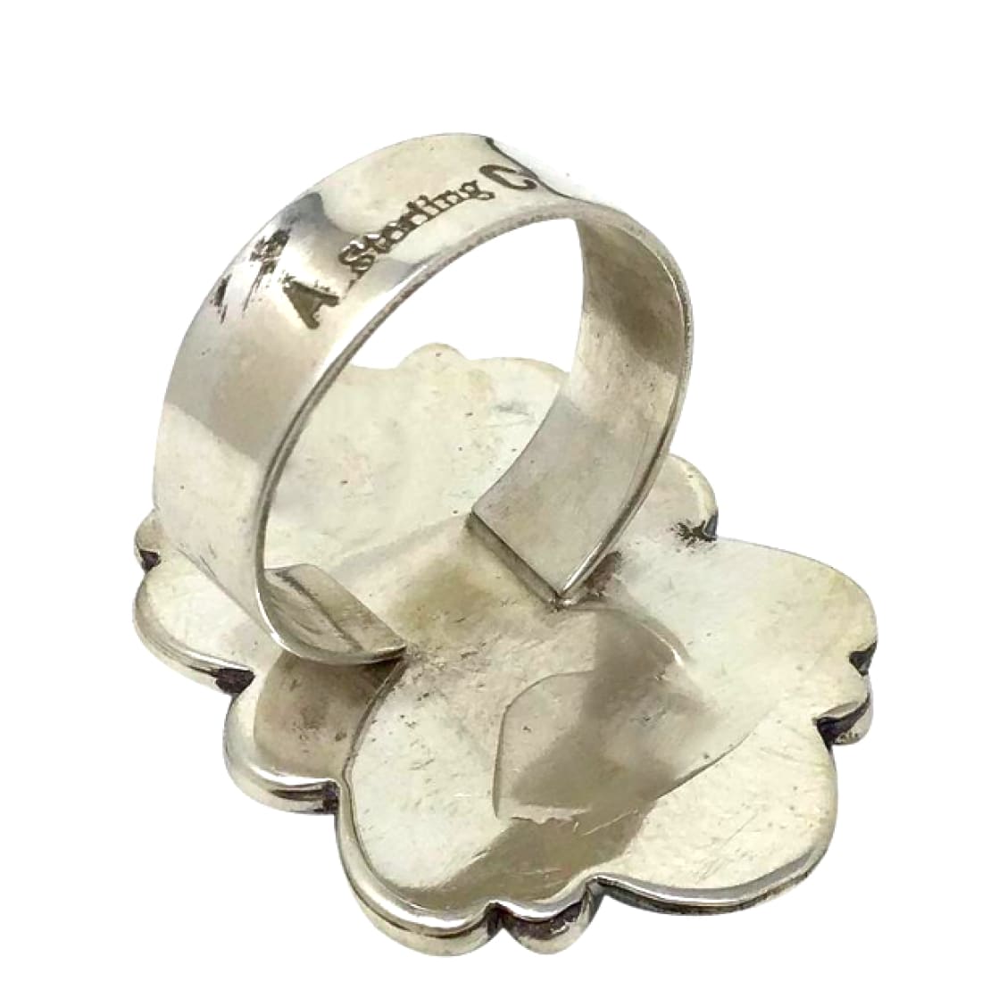 Navajo Royston Adjustable Ring Sterling Silver Native American Signed Native American