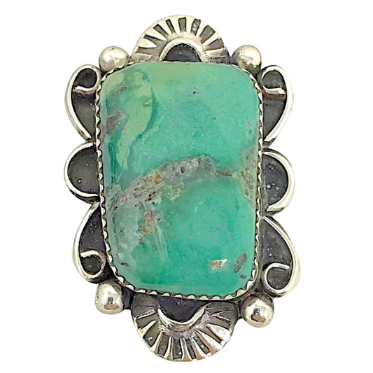 Navajo Royston Adjustable Ring Sterling Silver Native American Signed Native American