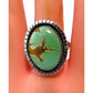 Navajo Royston Green Turquoise Ring Size 9 Sterling Silver