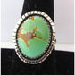 Navajo Royston Green Turquoise Ring Size 9 Sterling Silver