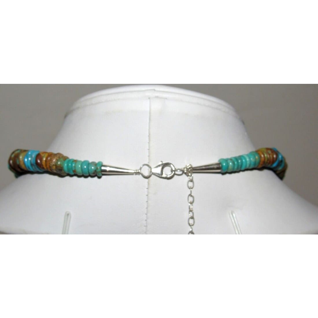 Navajo Royston & Kingman Turquoise Disc Heishi Necklace 