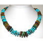 Navajo Royston & Kingman Turquoise Disc Heishi Necklace 