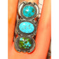 Navajo Royston & Number 8 Turquoise Statement Ring Sz 8 